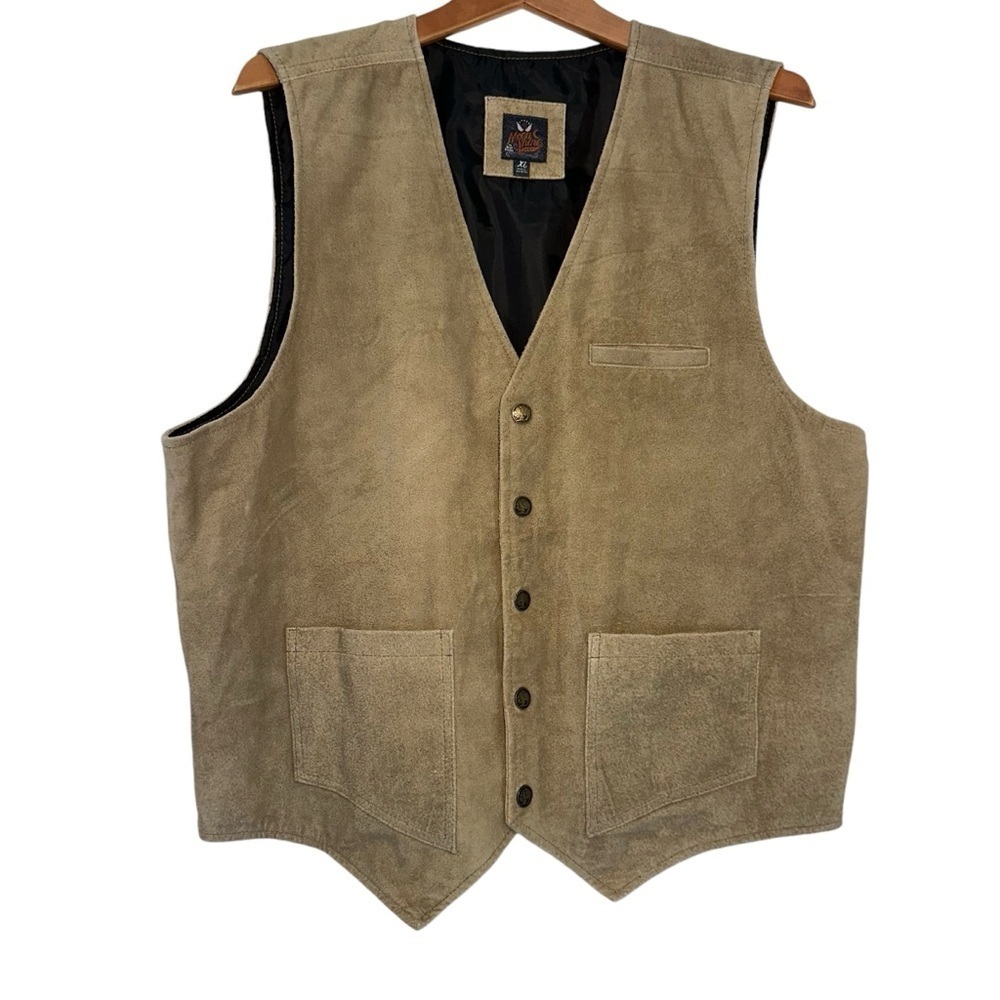 Men's Moon Shine Brad Paisley Tan Suede Vest